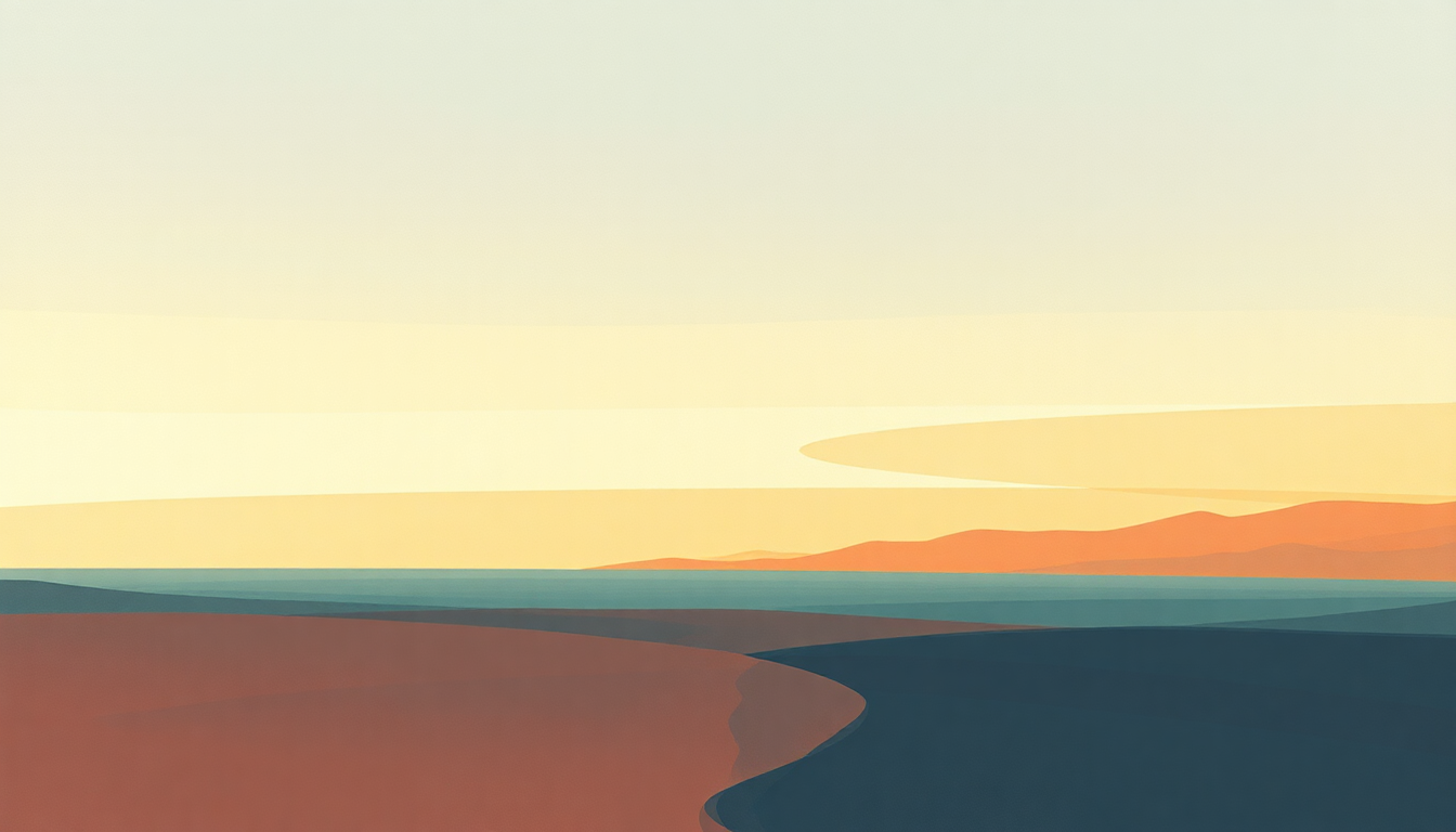 Fan-driven abstract illustration evoking the emotional arc of California (There Is No End to Love) by U2