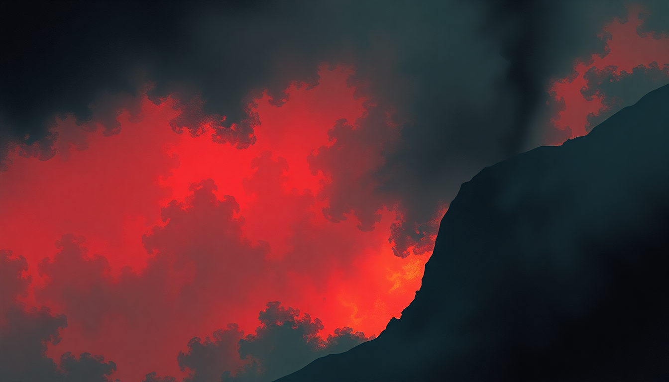 Fan-driven abstract illustration evoking the emotional arc of The Call of Ktulu by Metallica