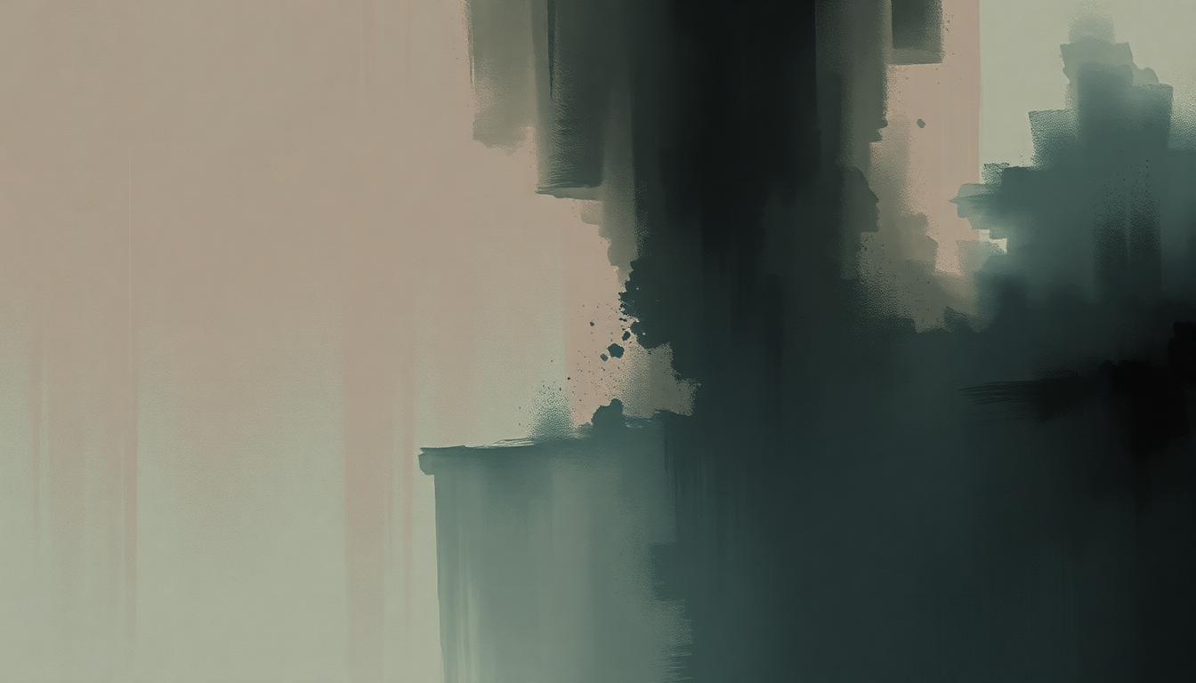 Fan-driven abstract illustration evoking the emotional arc of Came Back Haunted by Nine Inch Nails