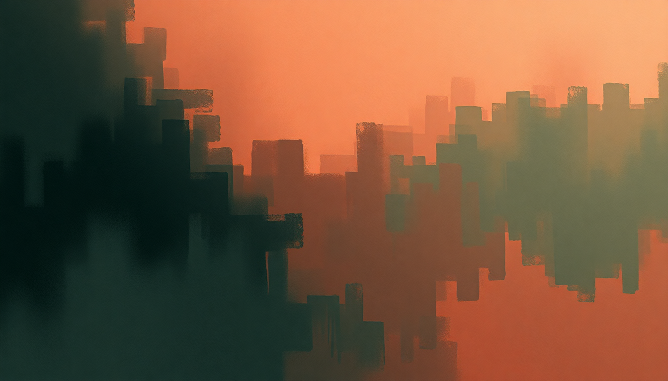 Fan-driven abstract illustration evoking the emotional arc of Can You Feel My Heart by Bring Me the Horizon
