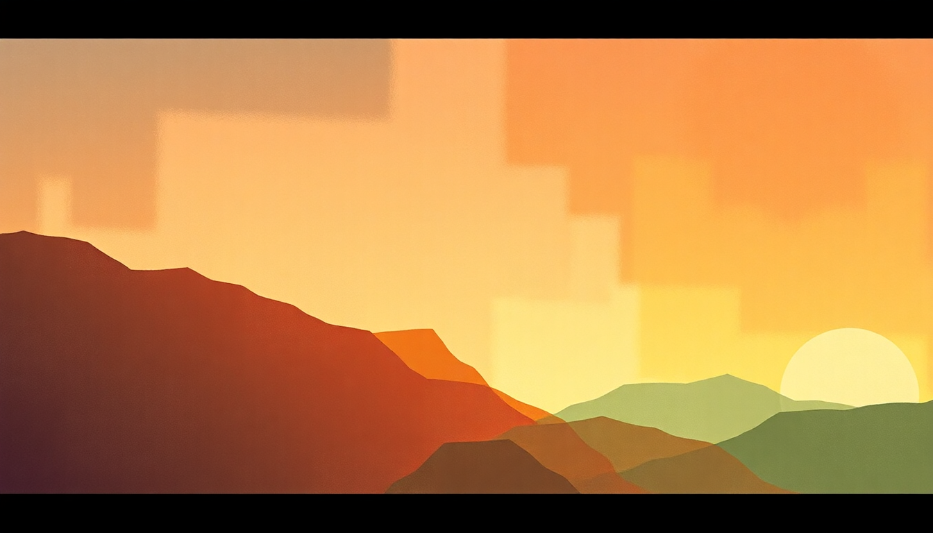 Fan-driven abstract illustration evoking the emotional arc of Cancion con Todos by Mercedes Sosa