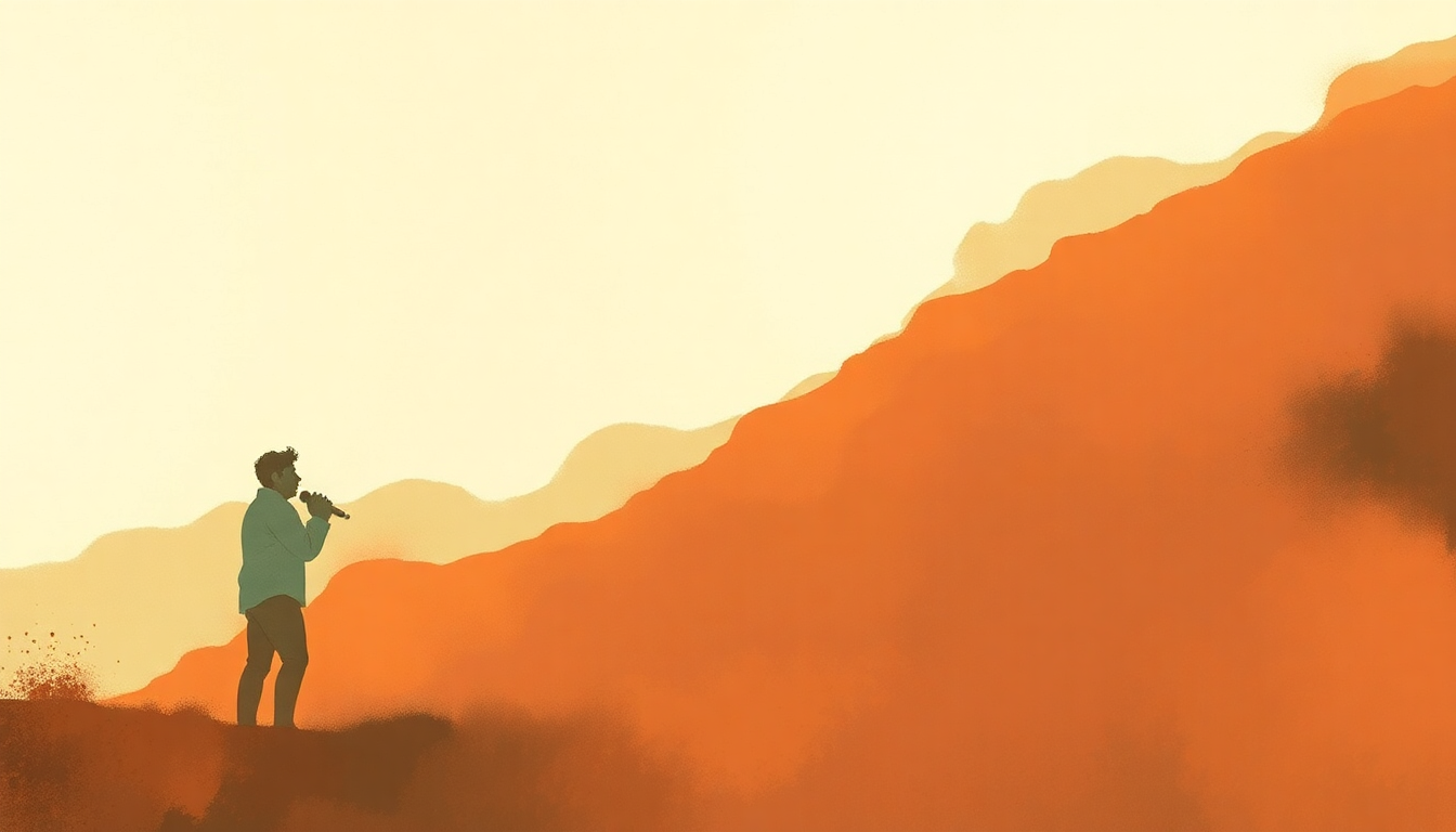 Fan-driven abstract illustration evoking the emotional arc of Candela by Buena Vista Social Club