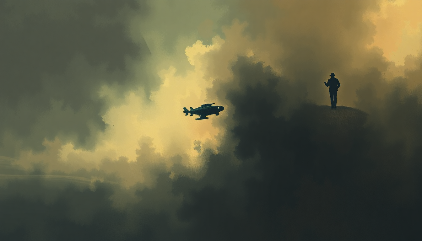 Fan-driven abstract illustration evoking the emotional arc of Car Radio by Twenty One Pilots