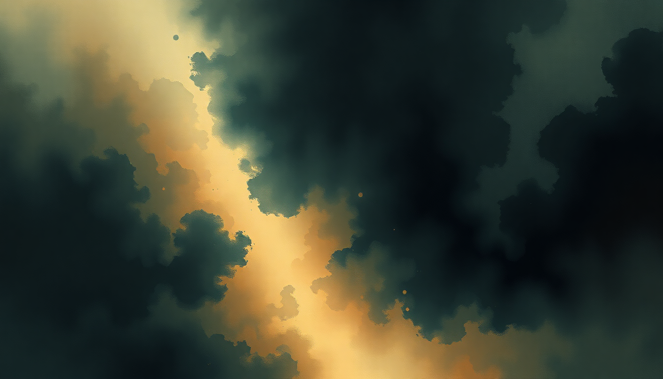 Fan-driven abstract illustration evoking the emotional arc of Carmen Fantasy by Yo-Yo Ma