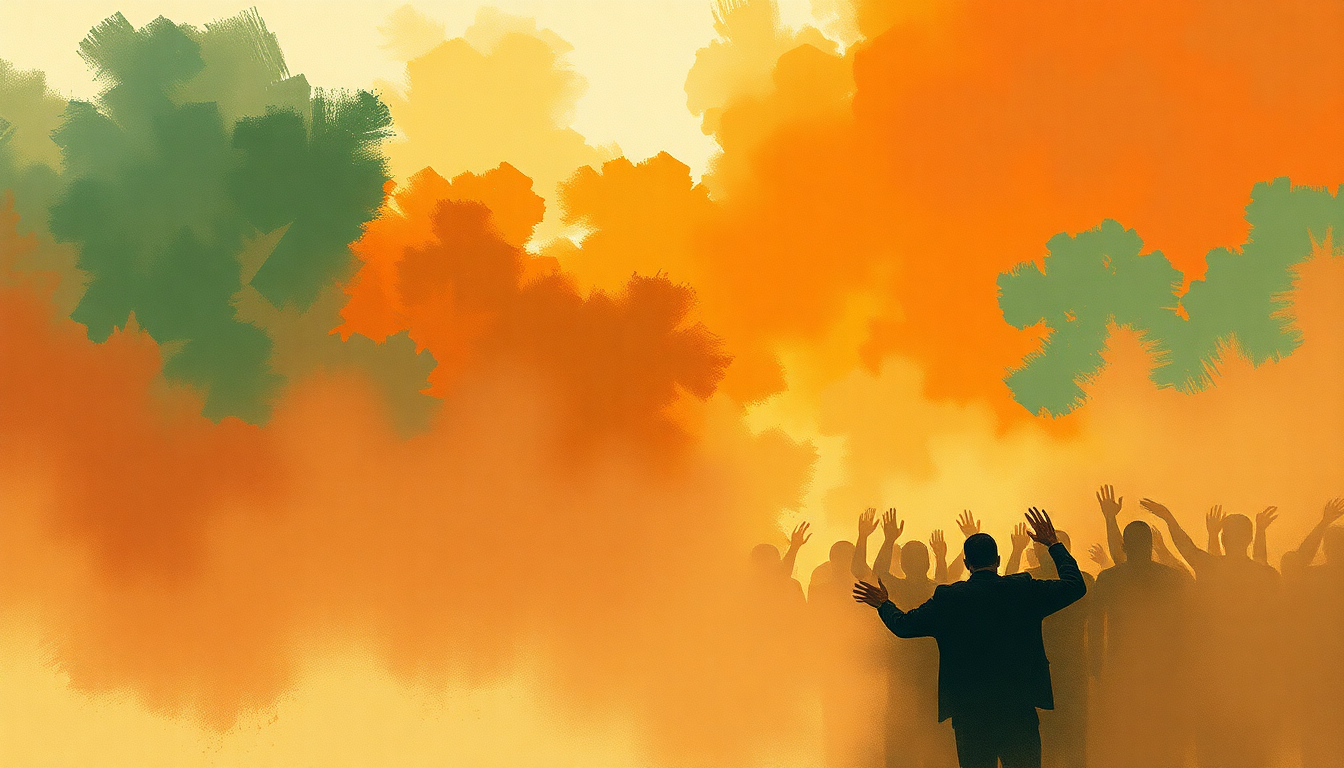 Fan-driven abstract illustration evoking the emotional arc of Carnival by Kanye West