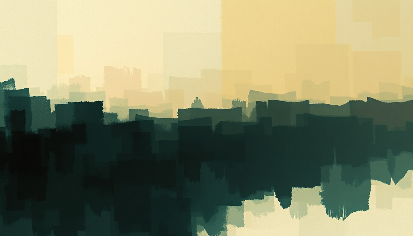Fan-driven abstract illustration evoking the emotional arc of Caroline's Monkey by Depeche Mode