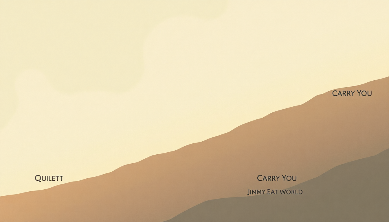 Fan-driven abstract illustration evoking the emotional arc of Carry You by Jimmy Eat World