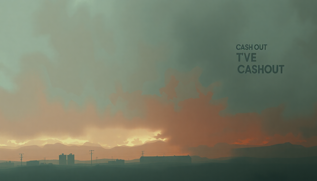Fan-driven abstract illustration evoking the emotional arc of Cashout by Fugazi