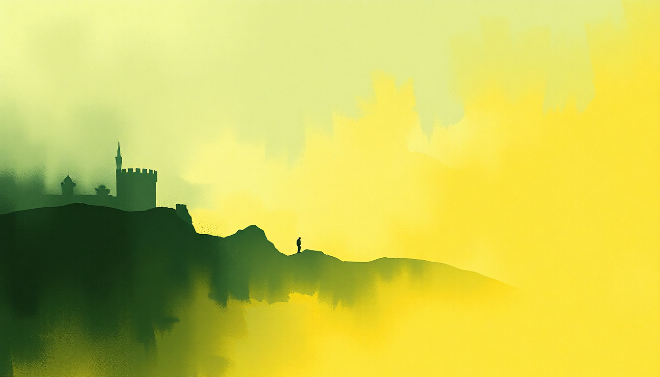 Fan-driven abstract illustration evoking the emotional arc of Castle of Glass by Linkin Park
