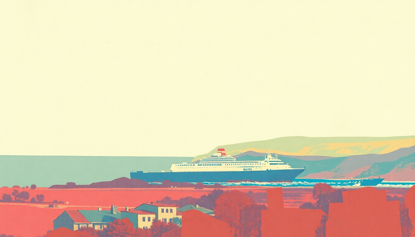 Fan-driven abstract illustration evoking the emotional arc of Catalina by The Descendents