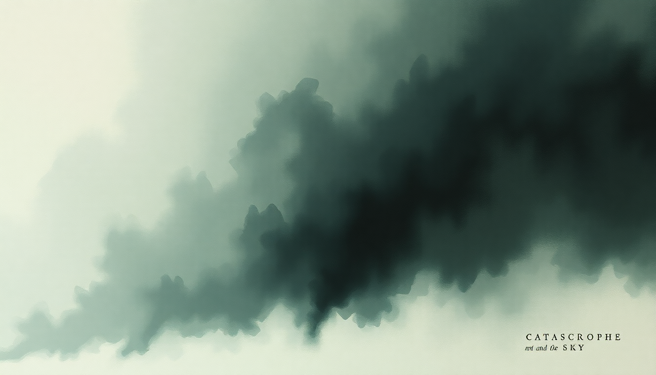 Fan-driven abstract illustration evoking the emotional arc of Catastrophe and the Cure by Explosions in the Sky