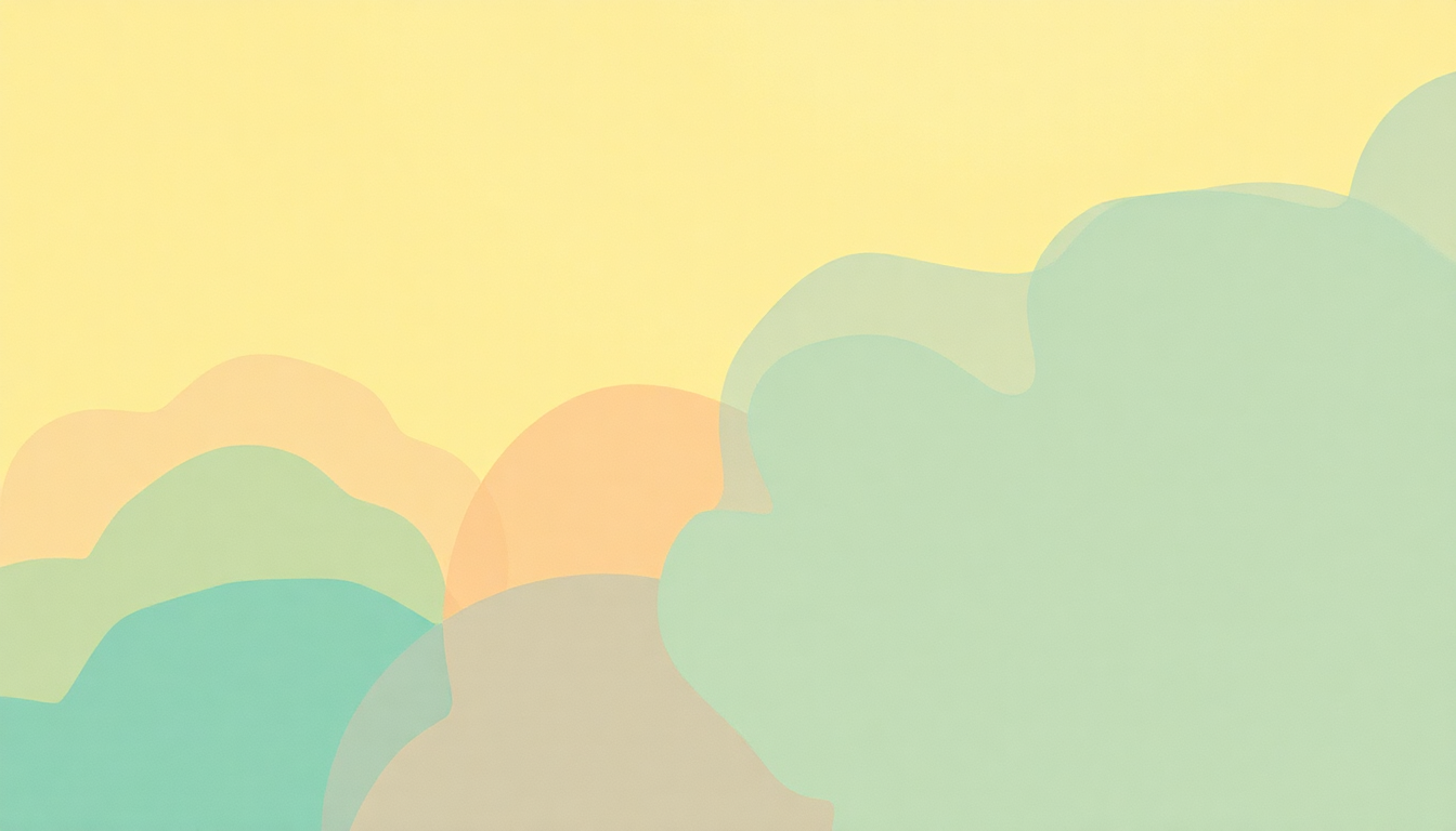 Fan-driven abstract illustration evoking the emotional arc of Cecilia by Simon and Garfunkel