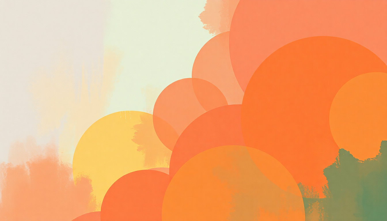 Fan-driven abstract illustration evoking the emotional arc of Cecilia by Simon & Garfunkel
