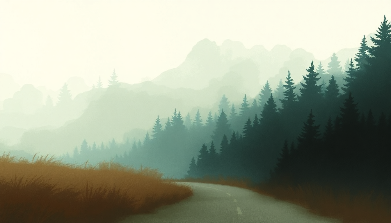 Fan-driven abstract illustration evoking the emotional arc of Cedarwood Road by U2