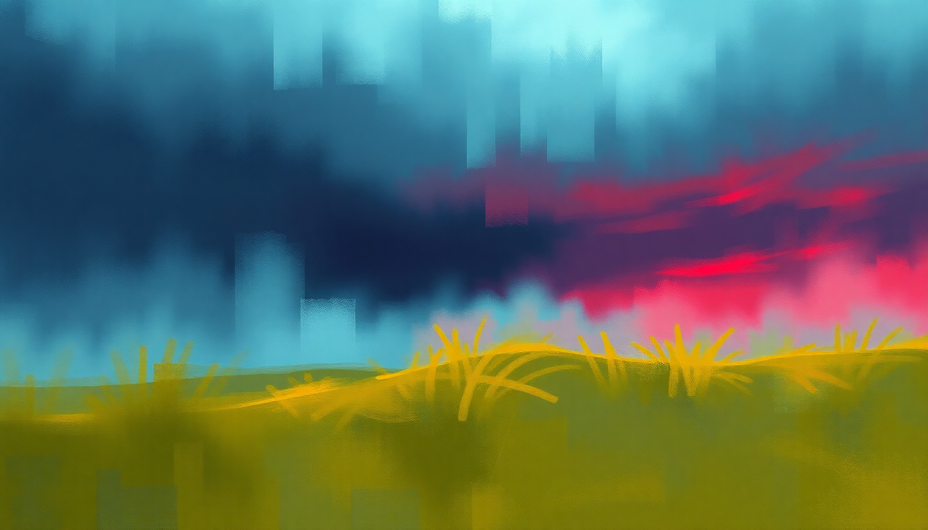 Fan-driven abstract illustration evoking the emotional arc of Celebrated Summer by Hüsker Dü