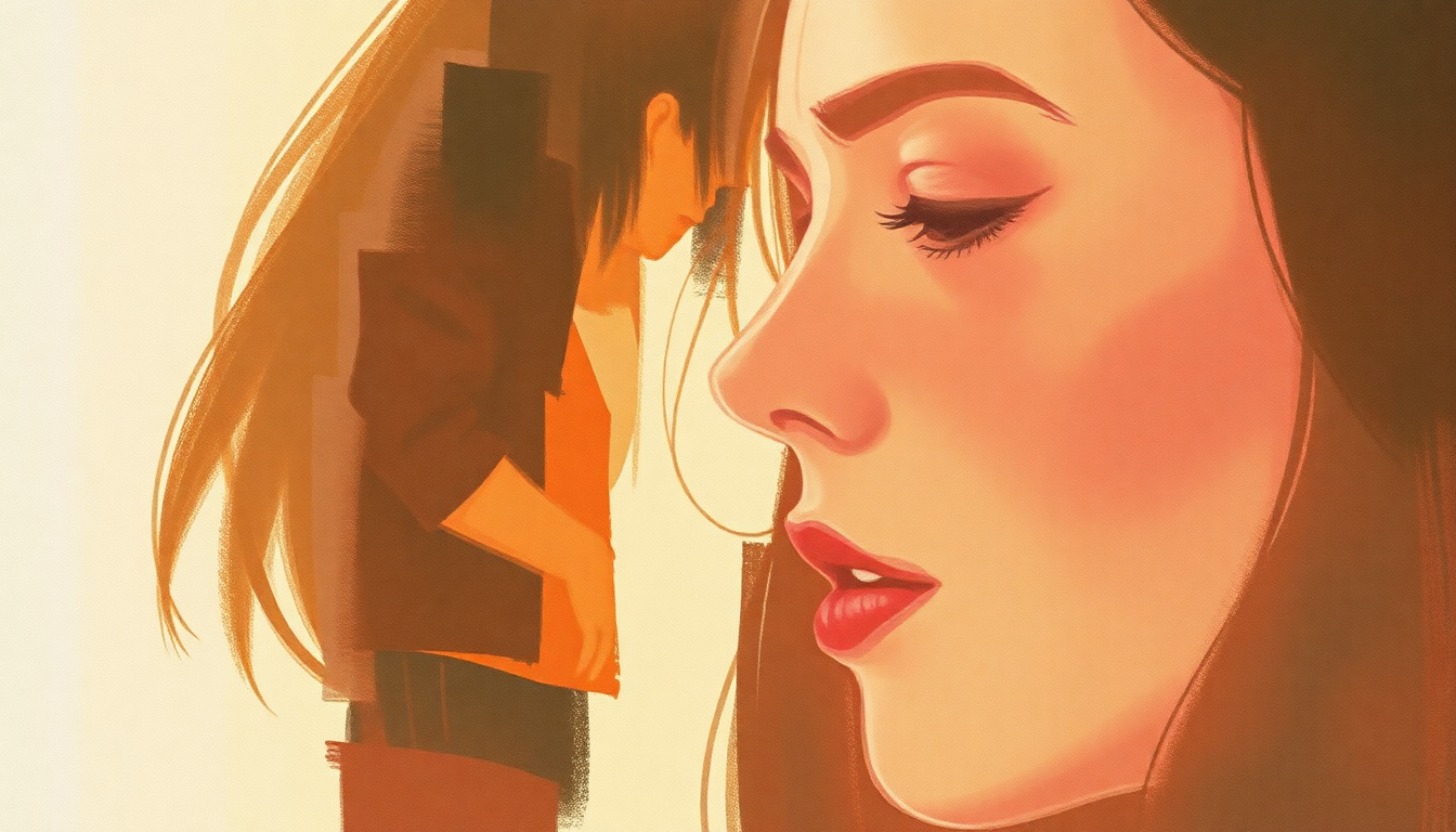 Fan-driven abstract illustration evoking the emotional arc of Celebrity Skin by Hole