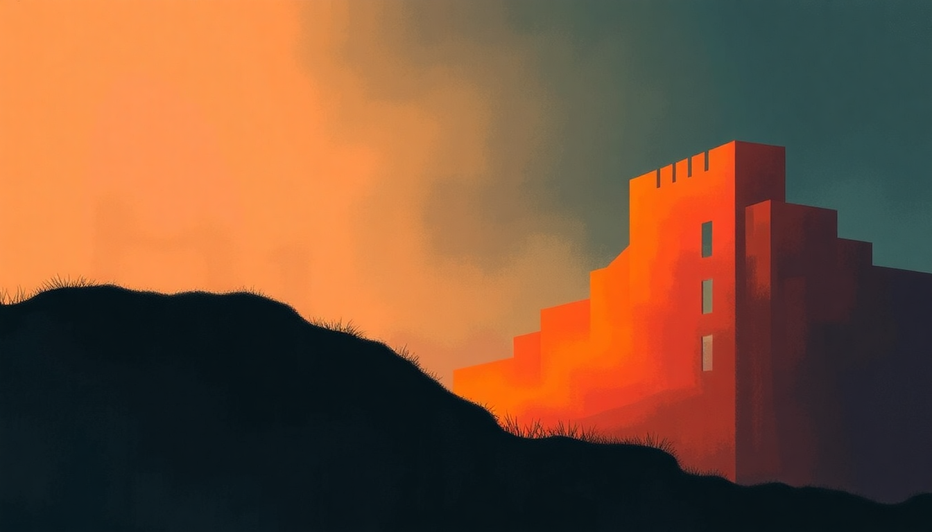 Fan-driven abstract illustration evoking the emotional arc of Cemetry Gates by The Smiths