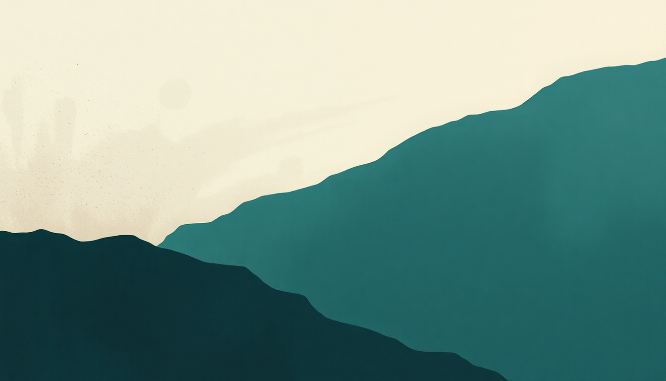 Fan-driven abstract illustration evoking the emotional arc of Cerebral by Future Sound of London