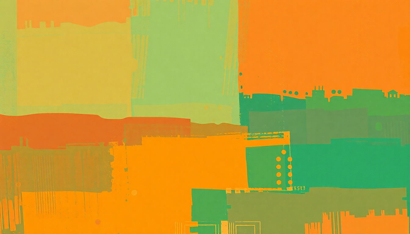 Fan-driven abstract illustration evoking the emotional arc of Cha Cha Cha by Tito Puente