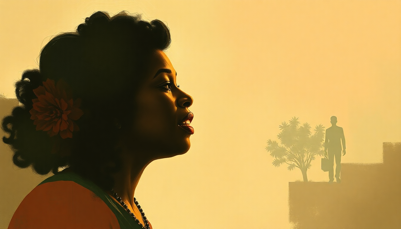 Fan-driven abstract illustration evoking the emotional arc of Chain of Fools by Aretha Franklin