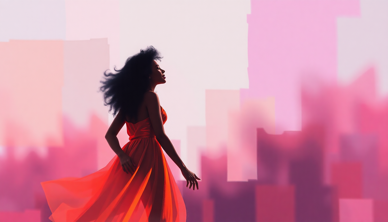 Fan-driven abstract illustration evoking the emotional arc of Chain Reaction by Diana Ross