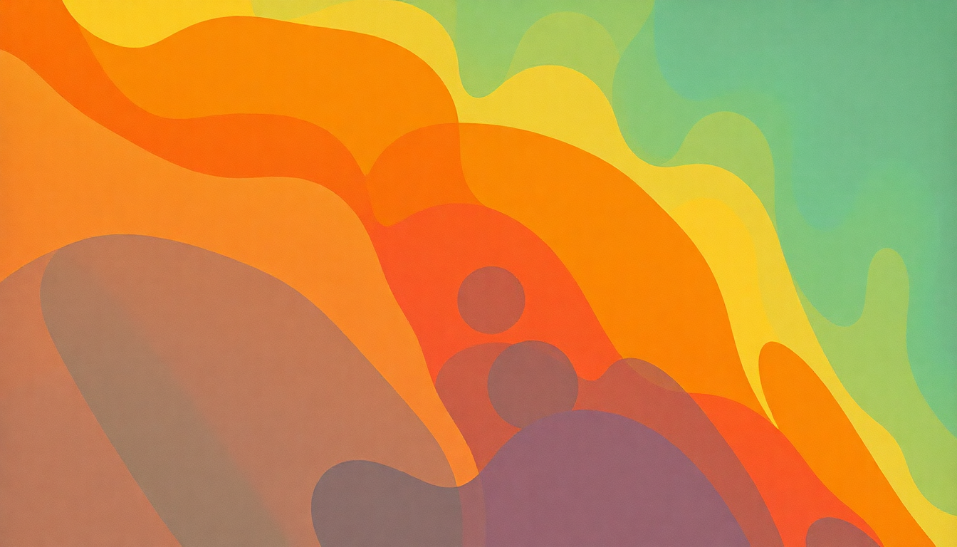 Fan-driven abstract illustration evoking the emotional arc of Chameleon by Herbie Hancock