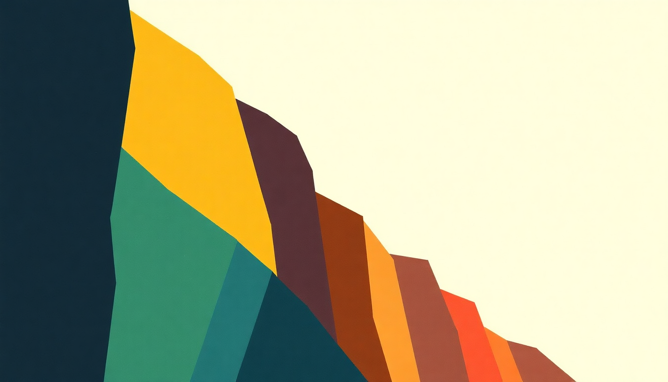 Fan-driven abstract illustration evoking the emotional arc of Changin' by Brass Construction