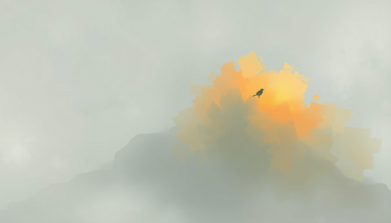 Fan-driven abstract illustration evoking the emotional arc of Chasing Birds by Foo Fighters