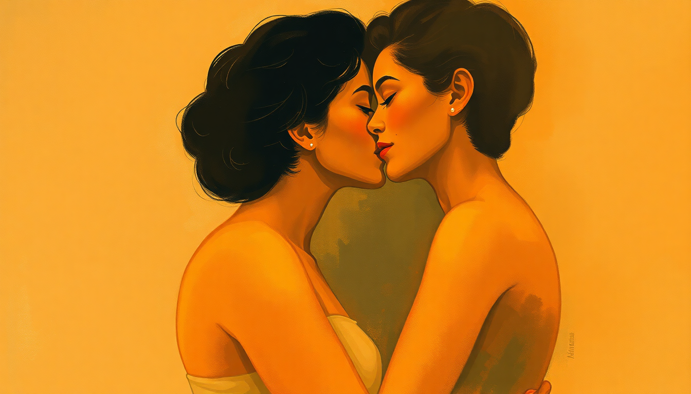 Fan-driven abstract illustration evoking the emotional arc of Cheek to Cheek by Ella Fitzgerald