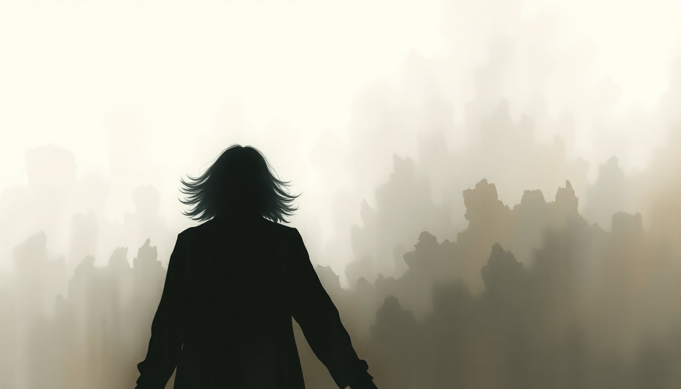Fan-driven abstract illustration evoking the emotional arc of Cheerleader by St. Vincent