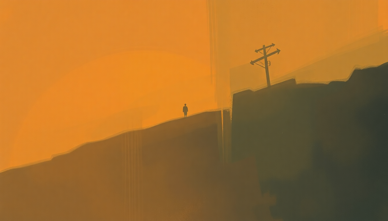 Fan-driven abstract illustration evoking the emotional arc of Children of the Night by Wayne Shorter