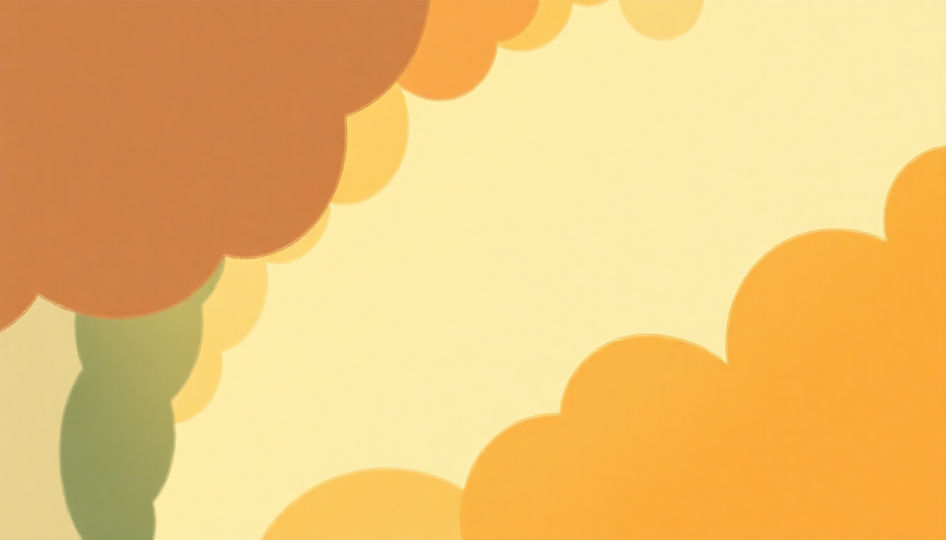 Fan-driven abstract illustration evoking the emotional arc of Children's Corner by Claude Debussy