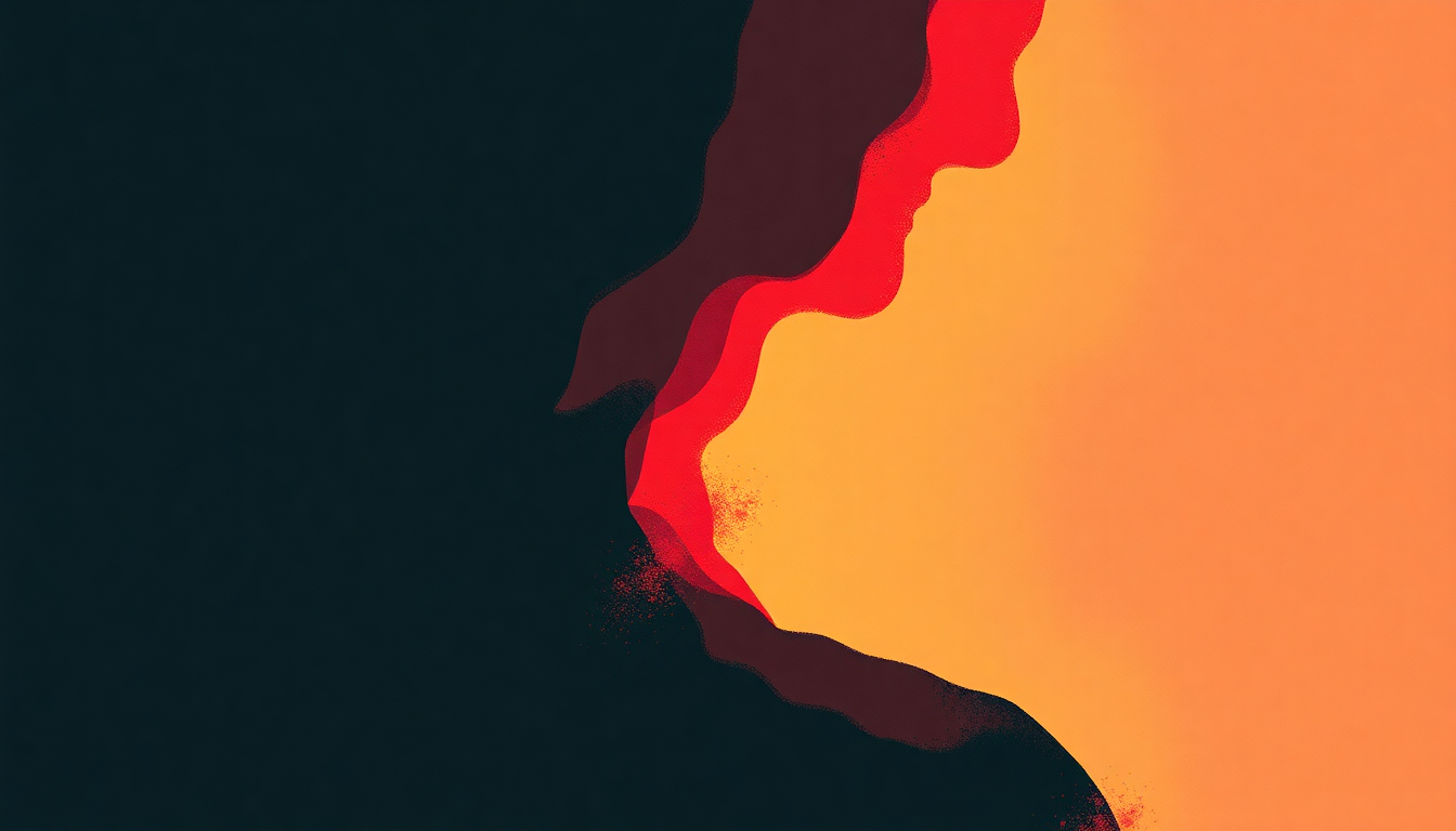 Fan-driven abstract illustration evoking the emotional arc of China Girl by David Bowie