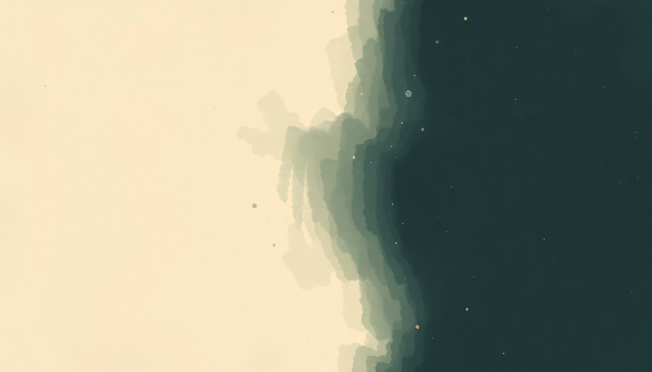 Fan-driven abstract illustration evoking the emotional arc of Chinese Satellite by Phoebe Bridgers