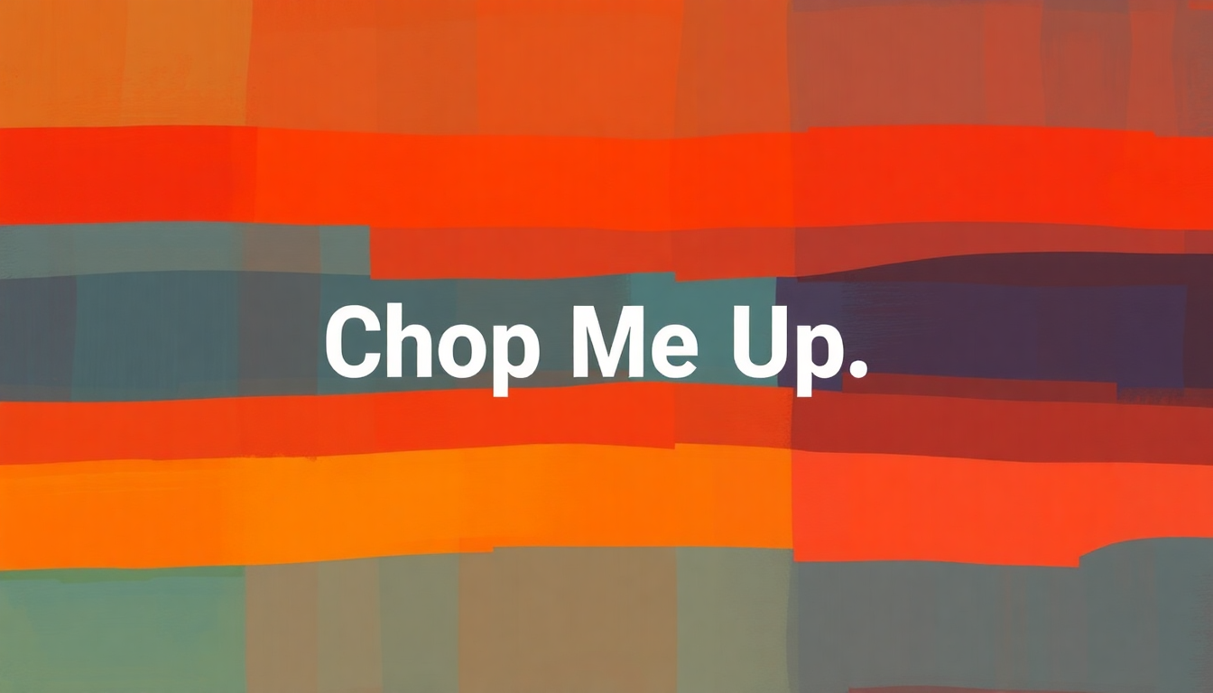 Fan-driven abstract illustration evoking the emotional arc of Chop Me Up by Justin Timberlake