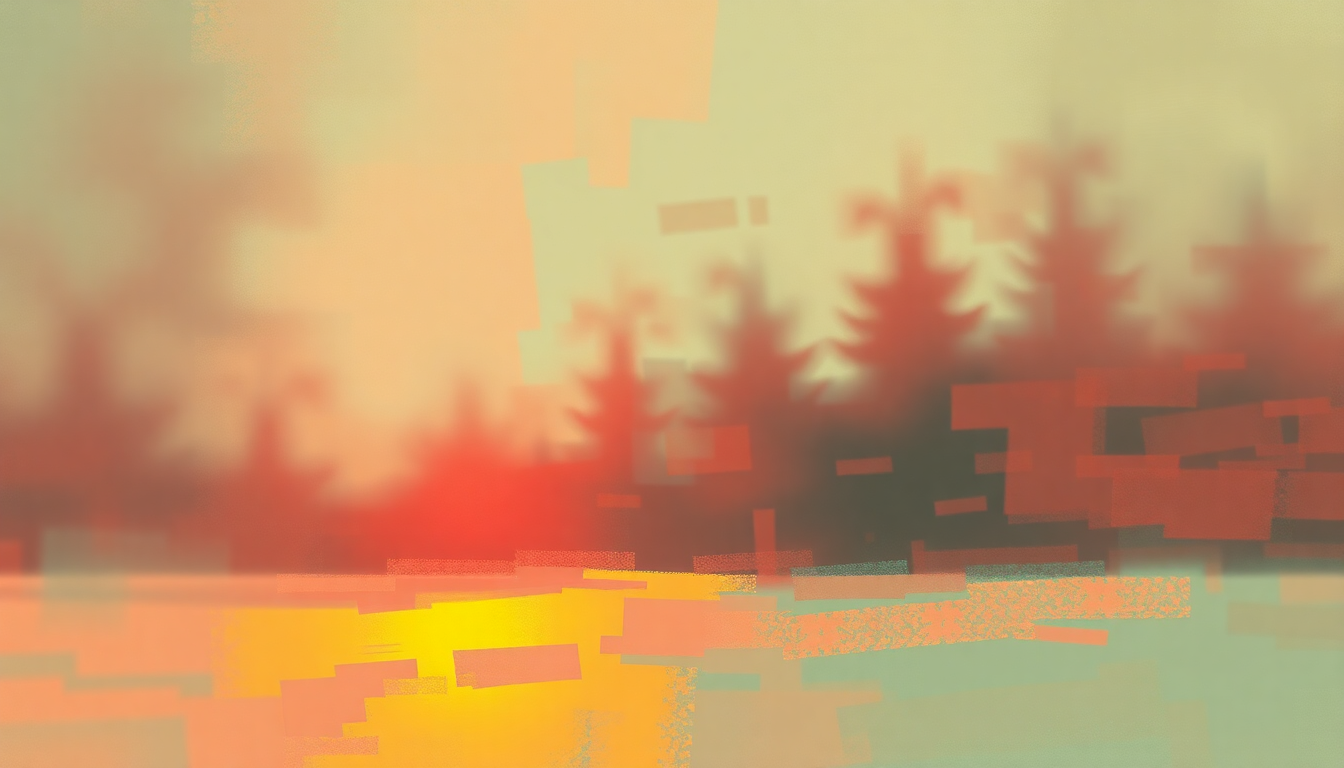 Fan-driven abstract illustration evoking the emotional arc of Christmas Vacation by The Descendents