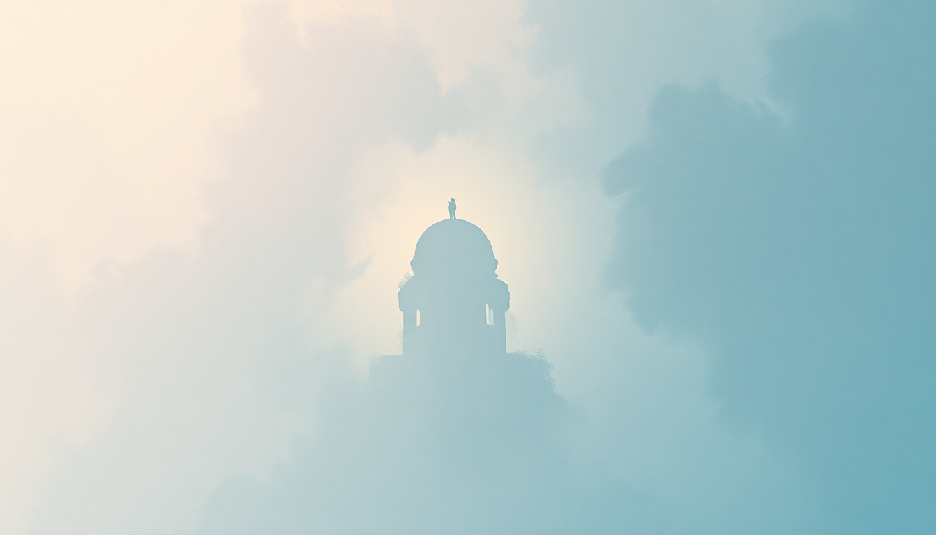Fan-driven abstract illustration evoking the emotional arc of Cielo by Luis Fonsi