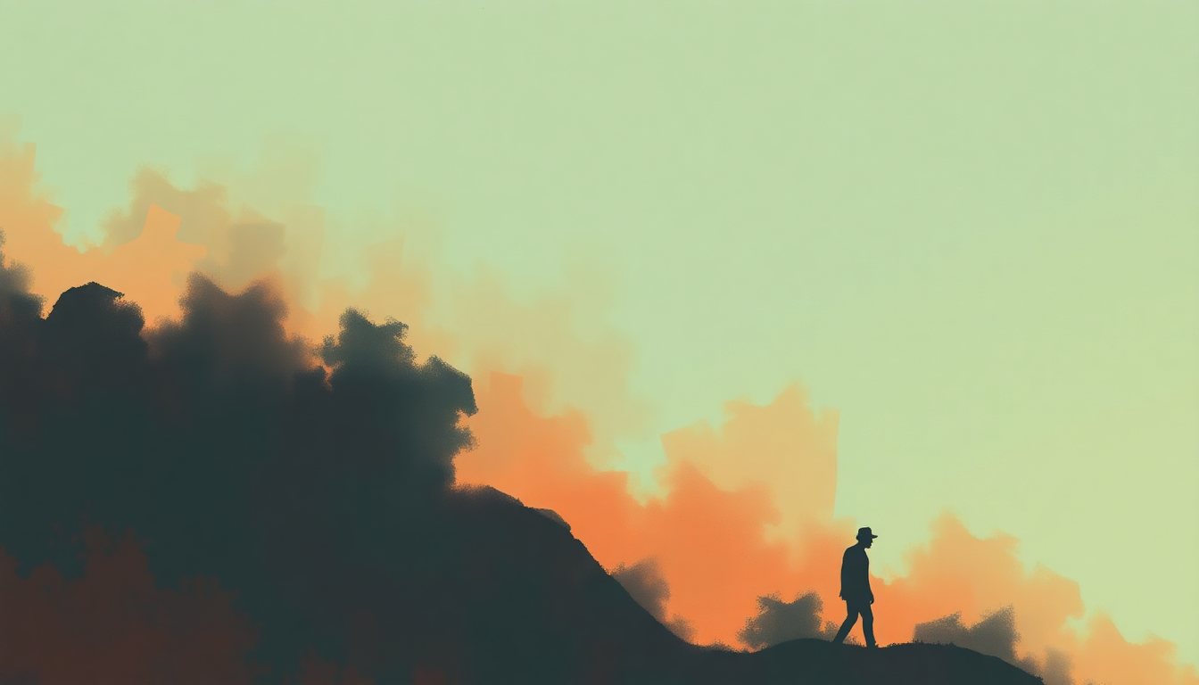 Fan-driven abstract illustration evoking the emotional arc of Cienfuegos by Buena Vista Social Club