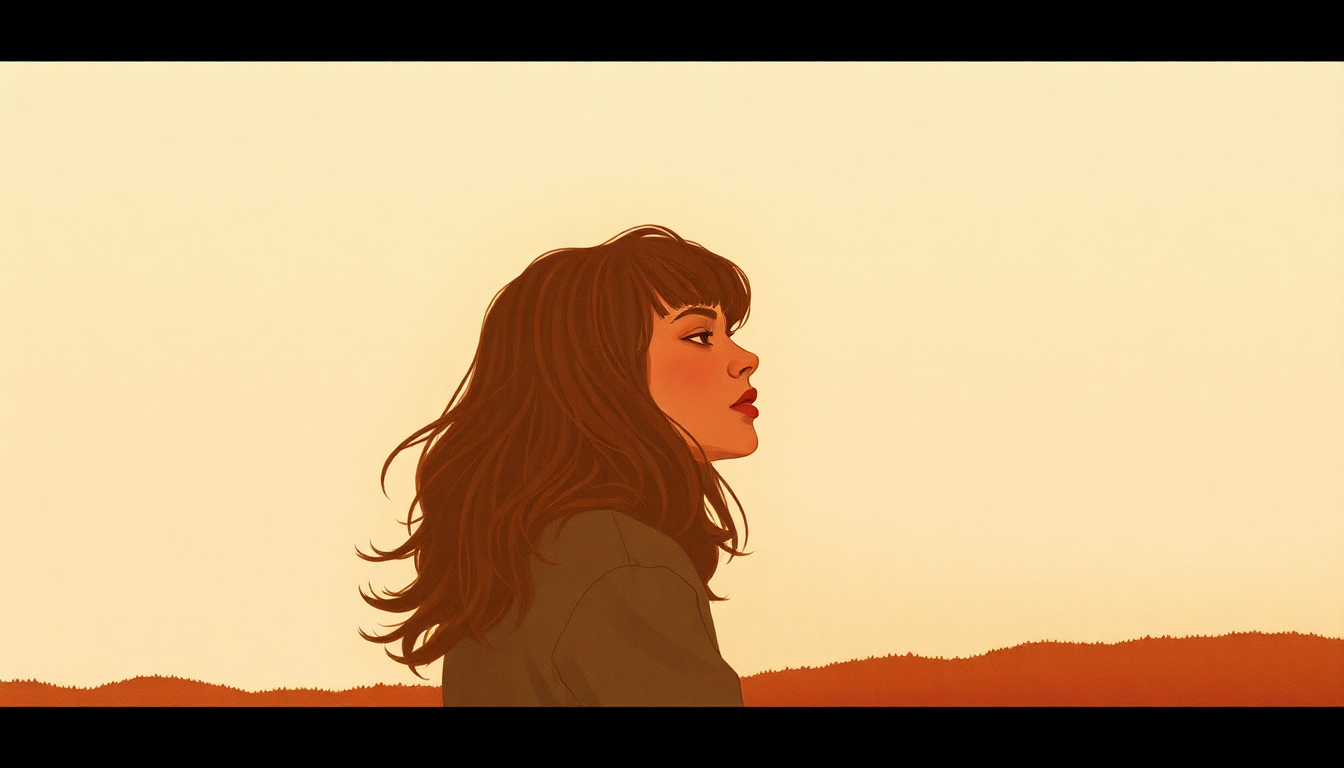 Fan-driven abstract illustration evoking the emotional arc of Cinnamon Girl by Lana Del Rey