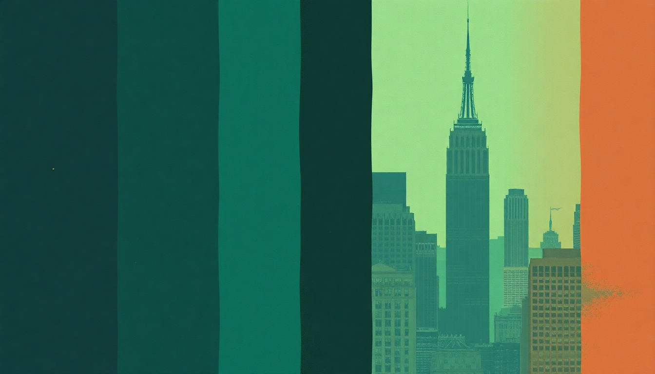 Fan-driven abstract illustration evoking the emotional arc of Cities by Talking Heads