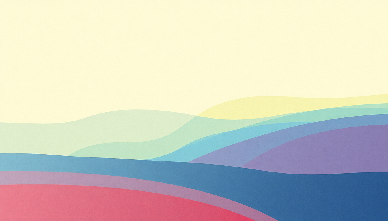 Fan-driven abstract illustration evoking the emotional arc of Clapping Music by Steve Reich