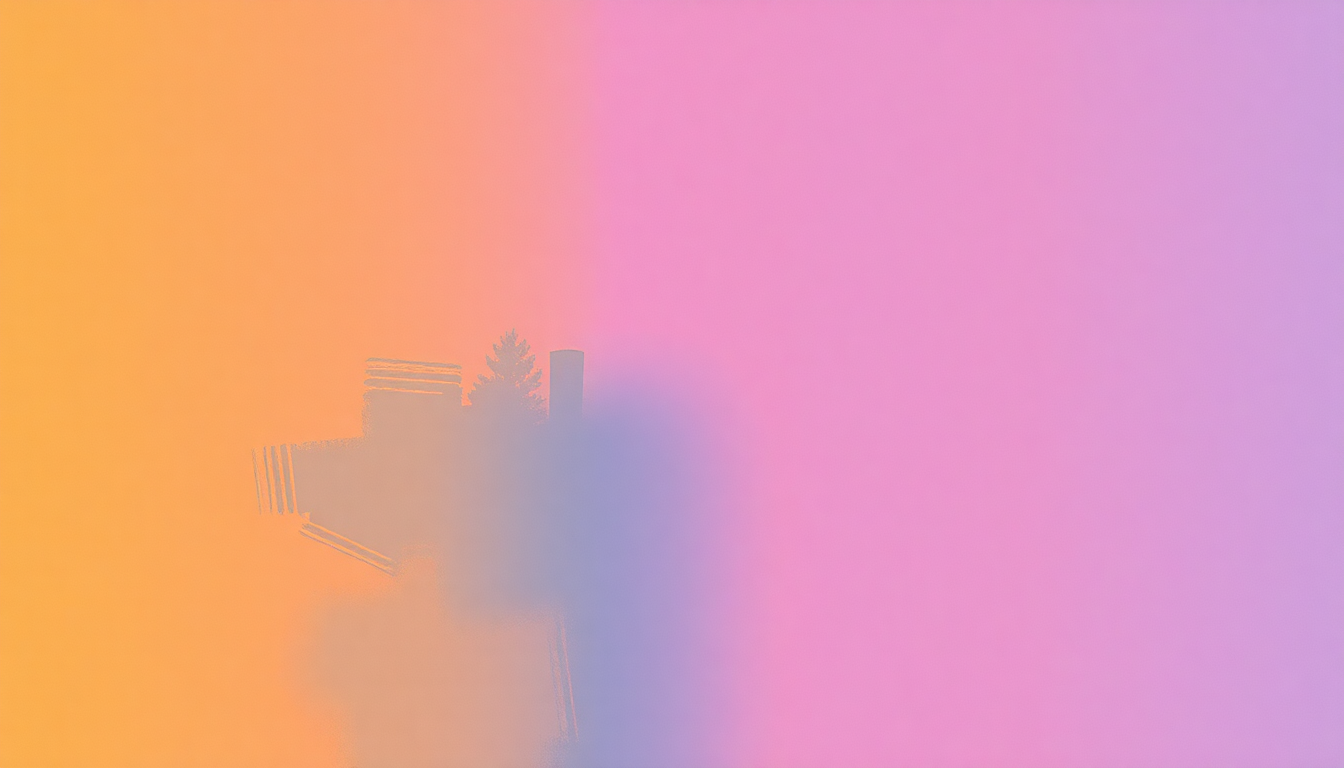 Fan-driven abstract illustration evoking the emotional arc of Cleaning Windows by Van Morrison