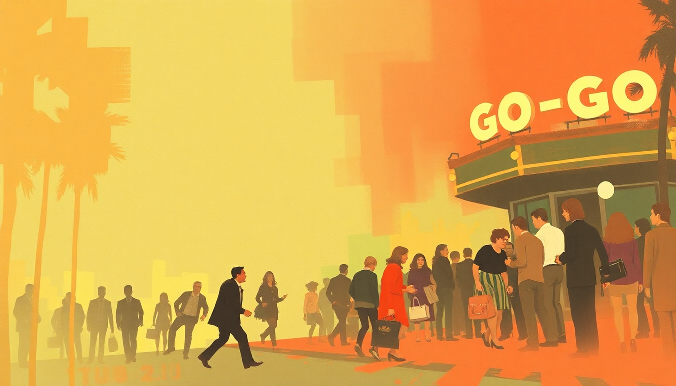Fan-driven abstract illustration evoking the emotional arc of Club a Go-Go by The Animals