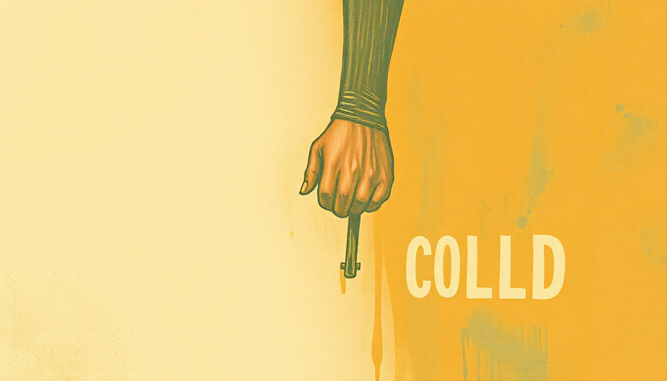 Fan-driven abstract illustration evoking the emotional arc of Cold Turkey by John Lennon
