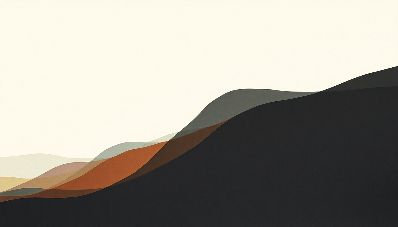 Fan-driven abstract illustration evoking the emotional arc of Cole by Nils Frahm