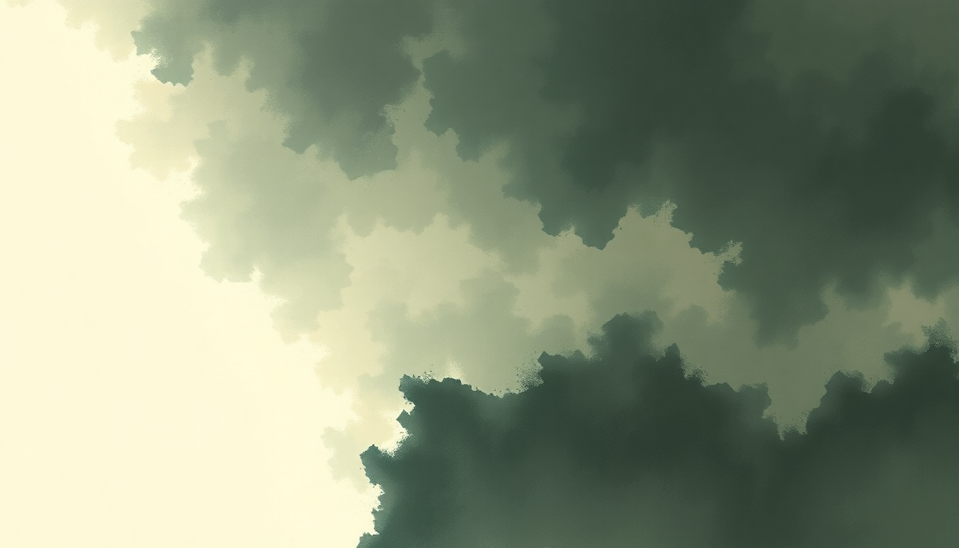 Fan-driven abstract illustration evoking the emotional arc of Colossus by Idles