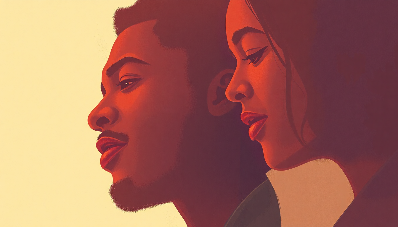 Fan-driven abstract illustration evoking the emotional arc of Come Get to This by Marvin Gaye