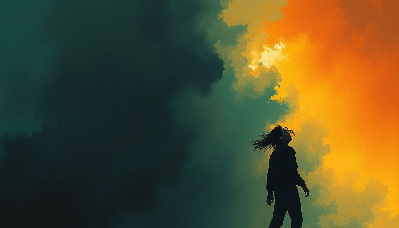 Fan-driven abstract illustration evoking the emotional arc of Come Together by Michael Jackson