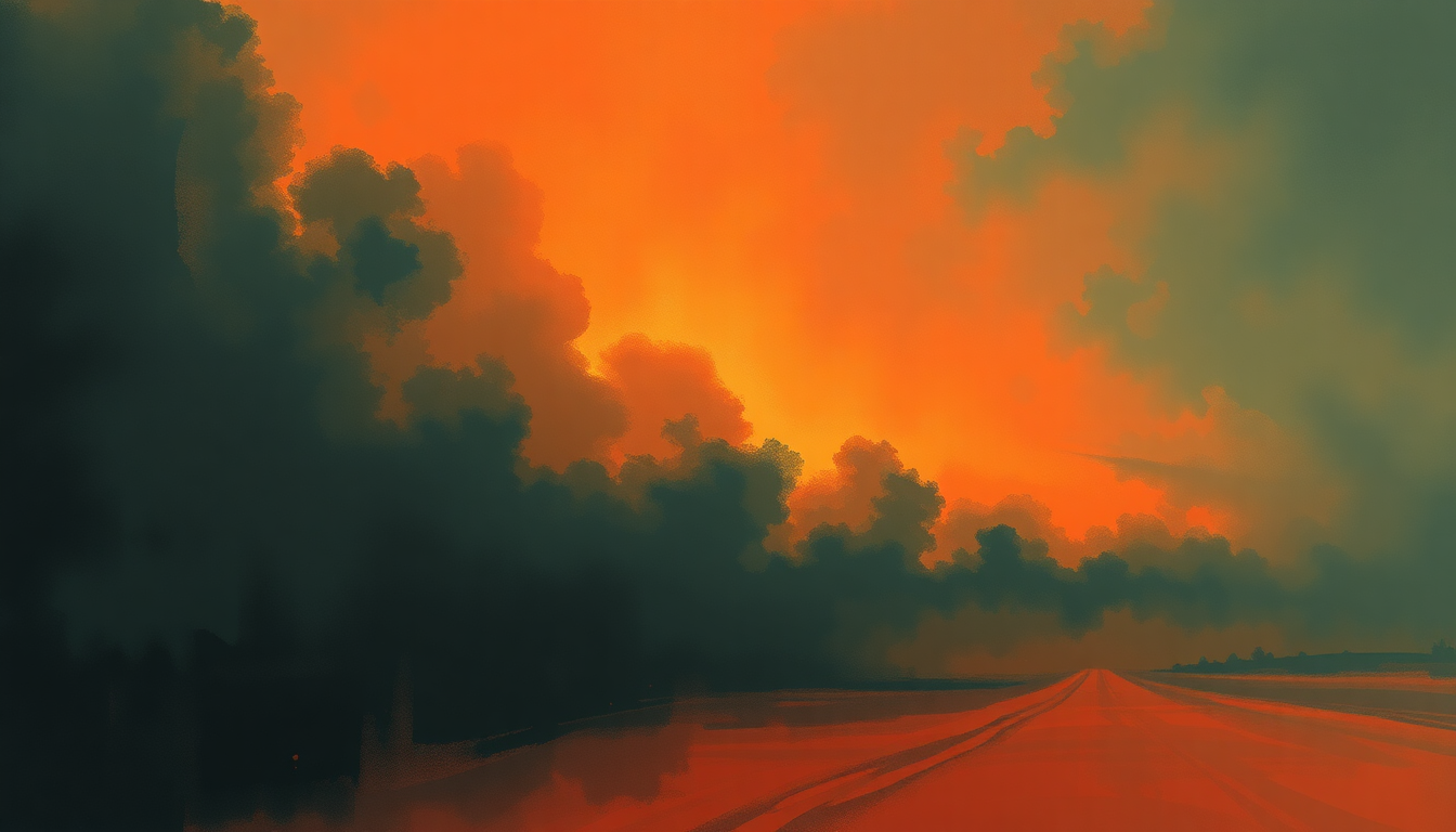 Fan-driven abstract illustration evoking the emotional arc of Compton by Kendrick Lamar