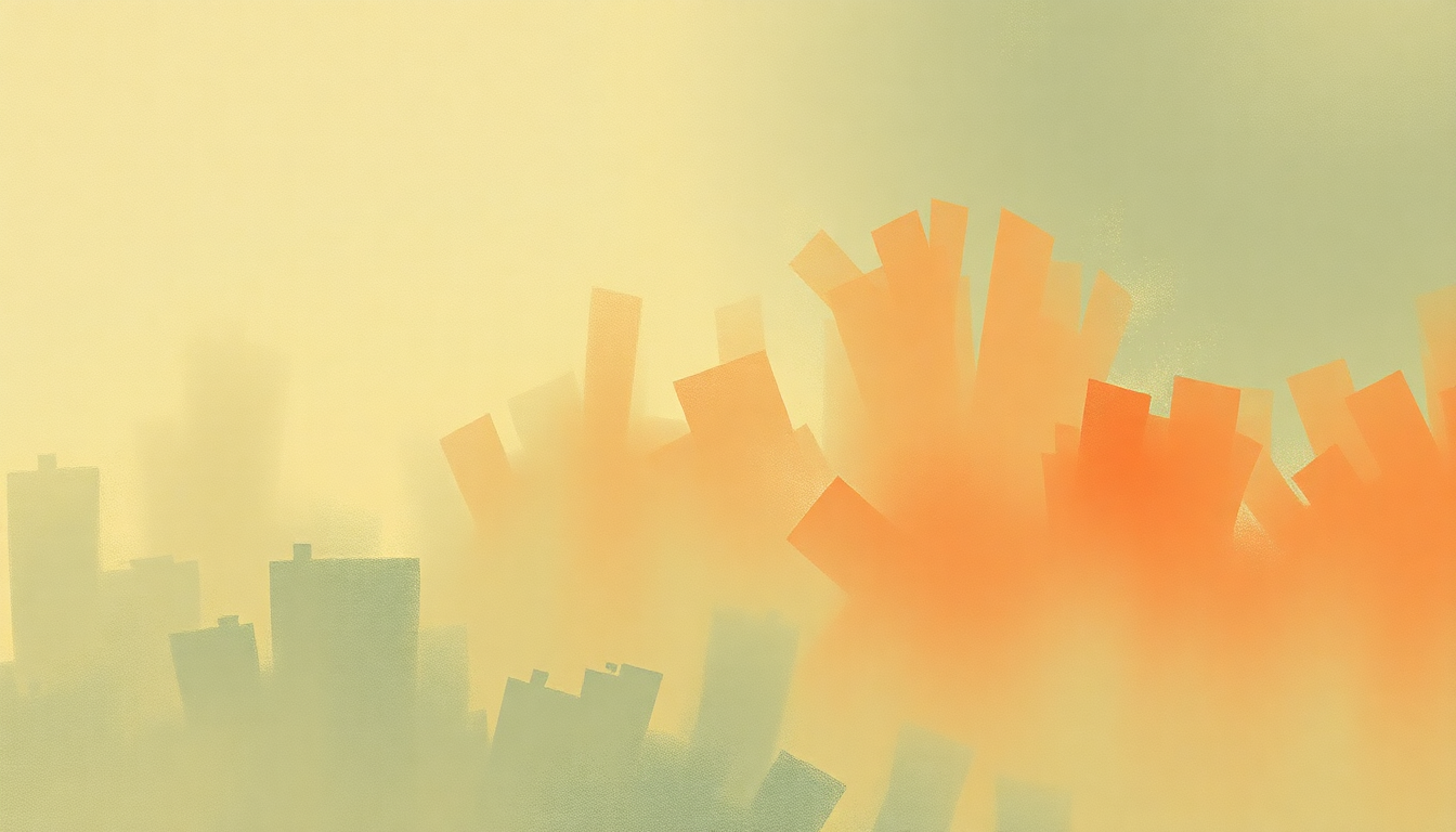 Fan-driven abstract illustration evoking the emotional arc of Con Alma by Dizzy Gillespie
